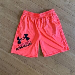 Under Armour Boys Neon Orange Shorts